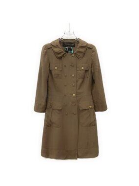 Louis Vuitton dark brown silk trench coat